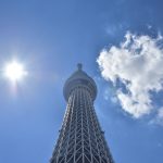 東京スカイツリー 空と雲と太陽です