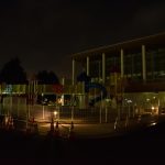 大和市北部文化・スポーツ・子育てセンター 市民交流拠点 ポラリス オープン前の夜景です